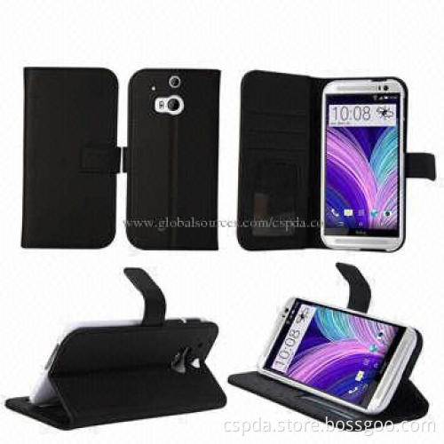 PU with PC Mobile Phone Wallets/Cases for HTC One 2, Various Colors Available